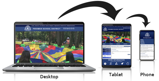 desktop tablet phone versions for your school website