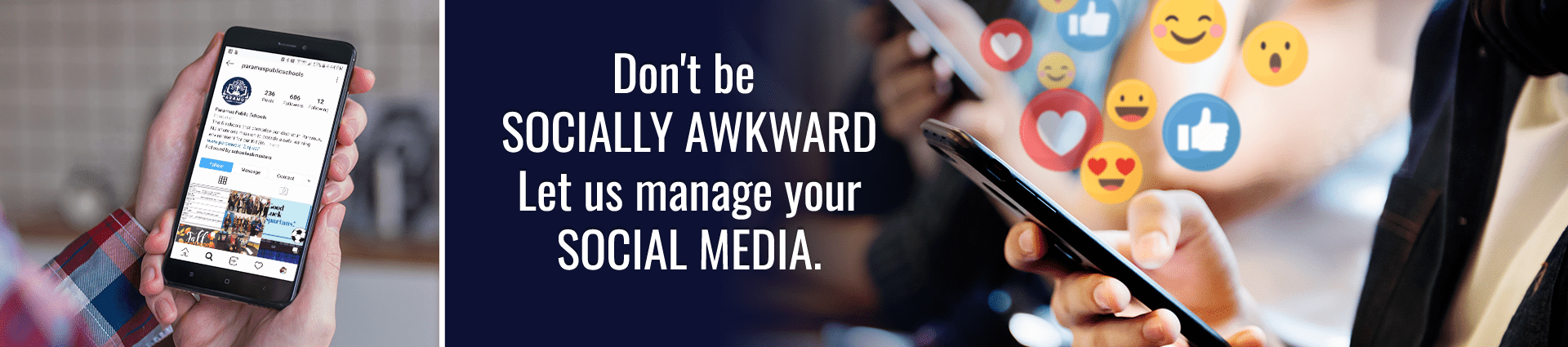 Don't be socially awkward. Let us manage your social media.